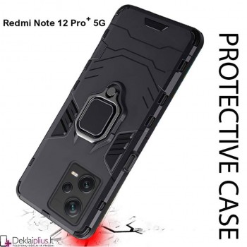 Sustiprintas dėklas 4in1 - juodas (Xiaomi Redmi Note 12 Pro Plus)